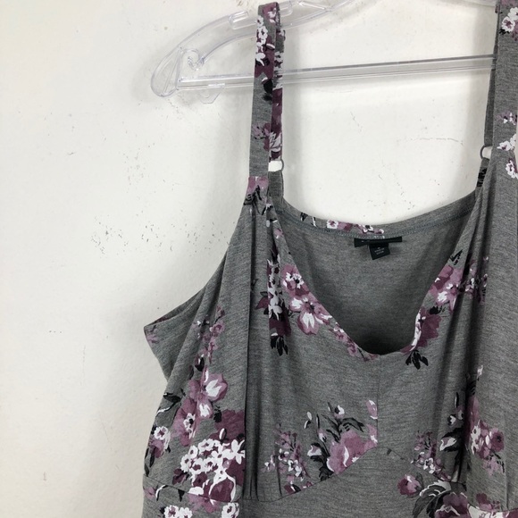 TORRID SLEEVELESS FLORAL RUFFLES MAXI DRESS - Picture 8 of 9